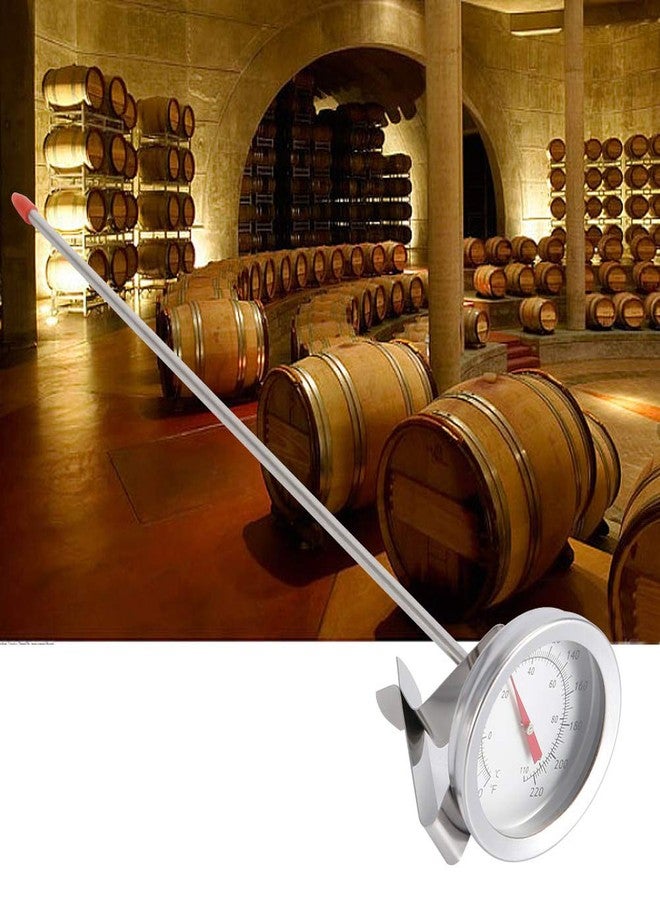 Jerliflyer Thermometer, 12.5inch Long Beer Making Clip on Large Dial Easy to Read 220℉ Thermometer for Fried Food, Hot Chocolate, Bar - Image 2